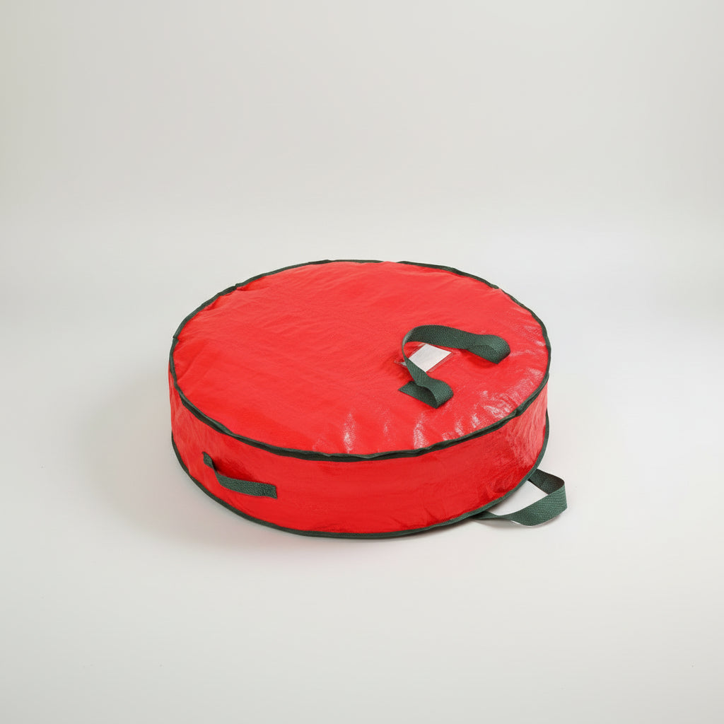 Round Zippered Christmas Storage Bag for Wreaths and Ornaments