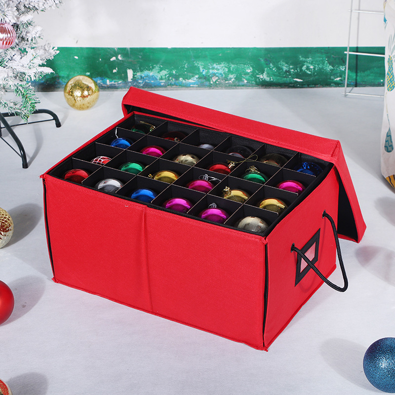 Stackable Christmas Ornament Storage Box with 3 Trays, 72 Ornaments