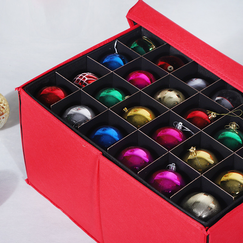 Stackable Christmas Ornament Storage Box with 3 Trays, 72 Ornaments