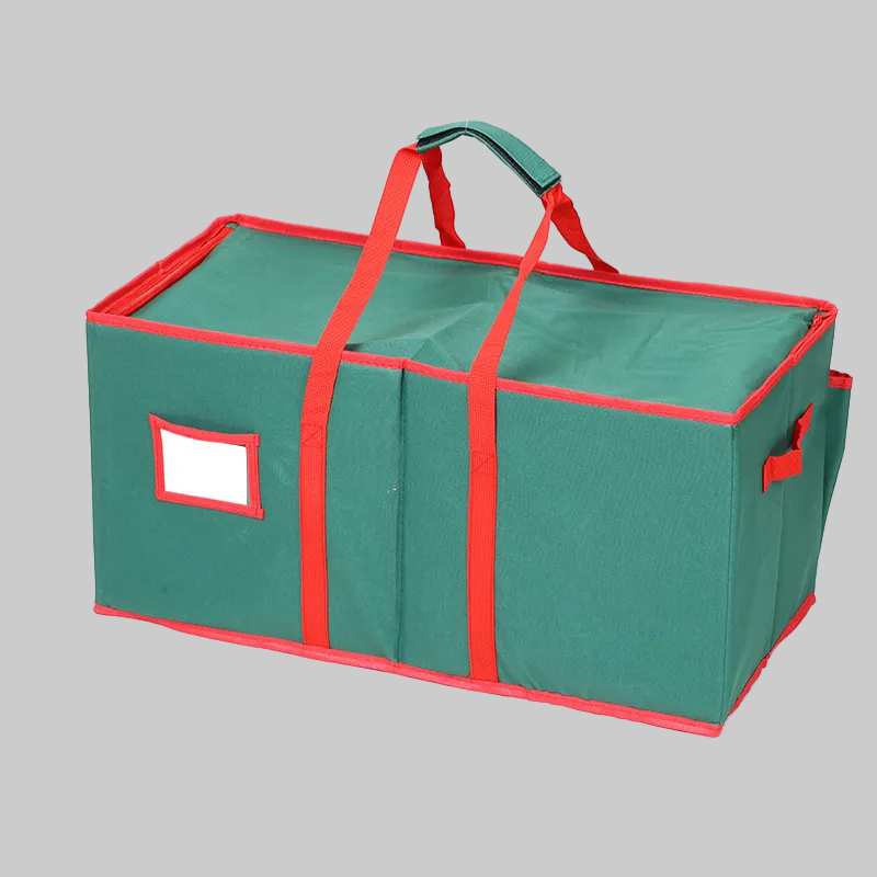 Christmas Ornament Storage Box with 3 Removable Trays, 600D Oxford Fabric
