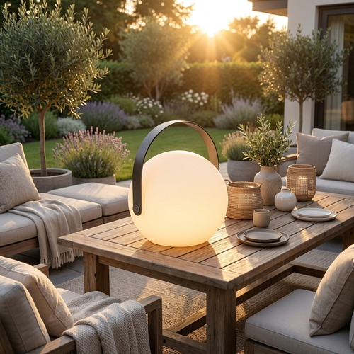 18-Ball Portable Ambient Lamp with warm glowing spheres. 2