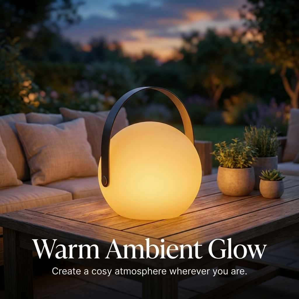 18-Ball Portable Ambient Lamp with warm glowing spheres. 4
