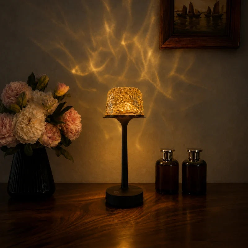 Cordless Aurora Northern Lights Projector Lamp with remote control and 16 customizable colors