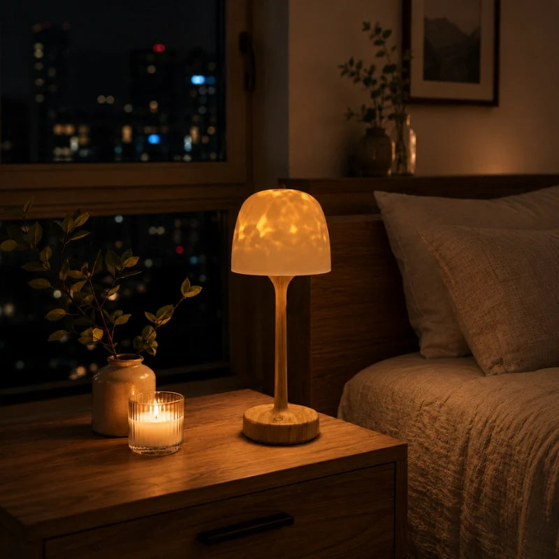 Cordless Aurora Northern Lights Projector Lamp with remote control and 16 customizable colors 16