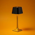 Cordless Eleganza table lamp with minimalist design, dimmable warm white lighting, and 14-16 hour battery life