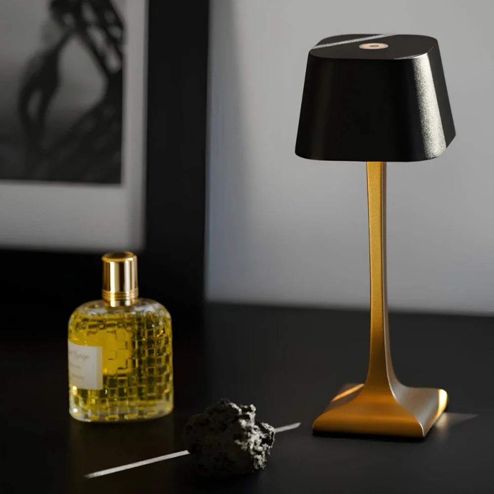 Cordless Eleganza table lamp with minimalist design, dimmable warm white lighting, and 14-16 hour battery life 10