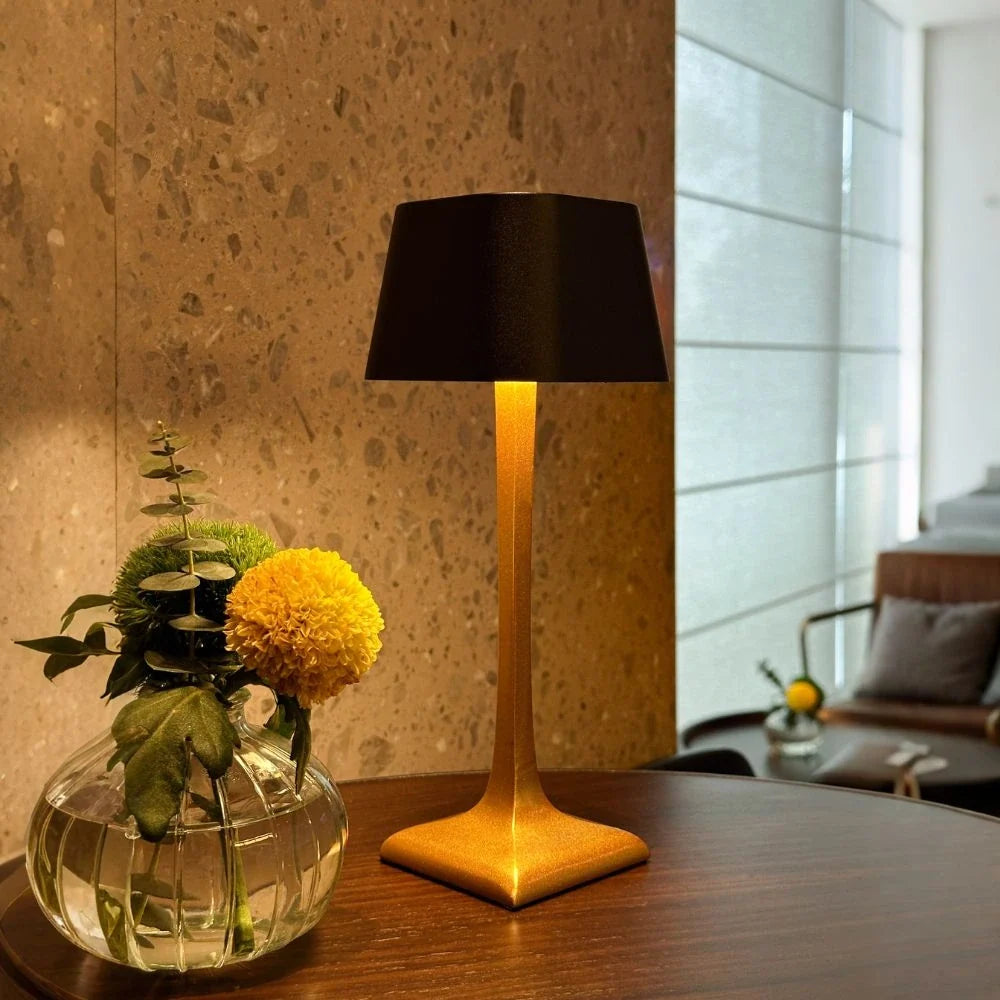 Cordless Eleganza table lamp with minimalist design, dimmable warm white lighting, and 14-16 hour battery life 3