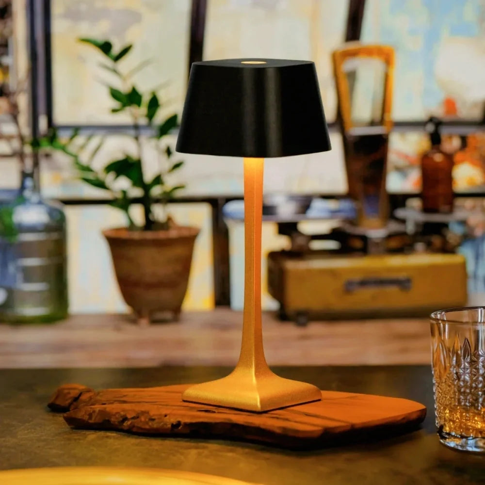 Cordless Eleganza table lamp with minimalist design, dimmable warm white lighting, and 14-16 hour battery life 5