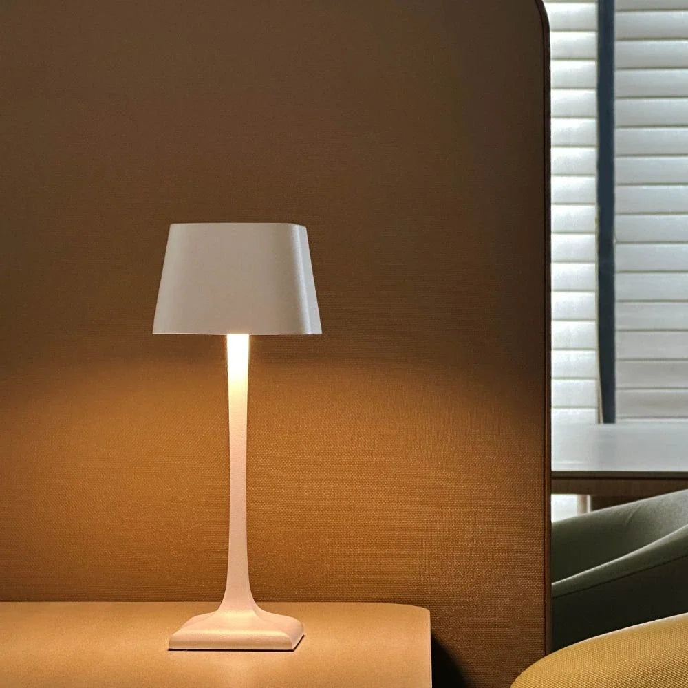 Cordless Eleganza table lamp with minimalist design, dimmable warm white lighting, and 14-16 hour battery life 6