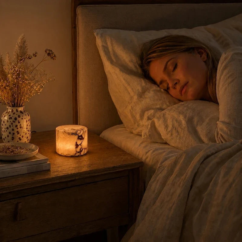 Cordless Marble Glow Lamp crafted from genuine natural marble with touch control 3