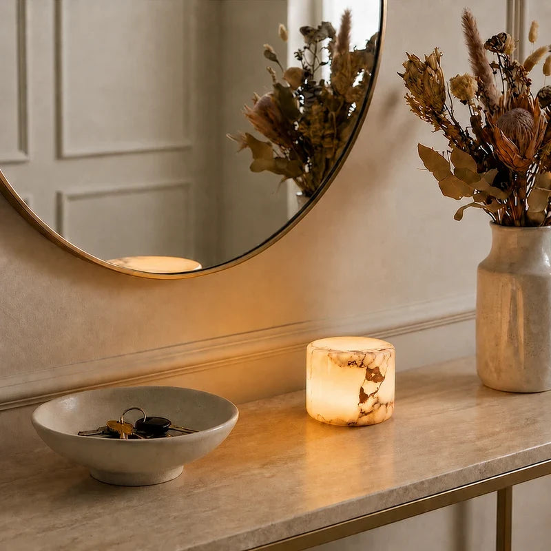 Cordless Marble Glow Lamp crafted from genuine natural marble with touch control 7