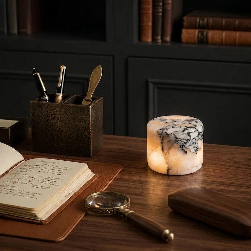 Cordless Marble Glow Lamp crafted from genuine natural marble with touch control 8