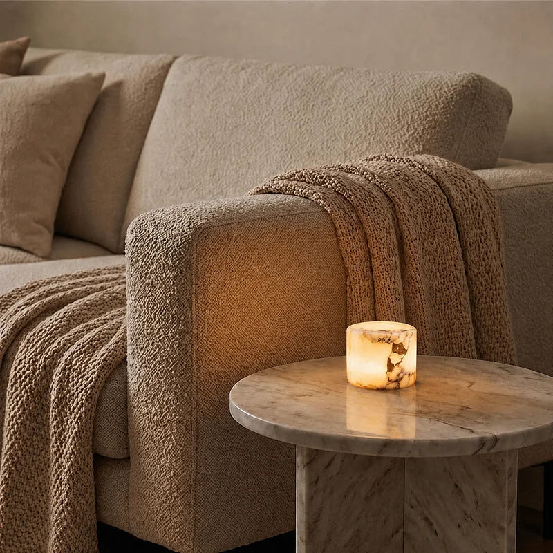 Cordless Marble Glow Lamp crafted from genuine natural marble with touch control 9