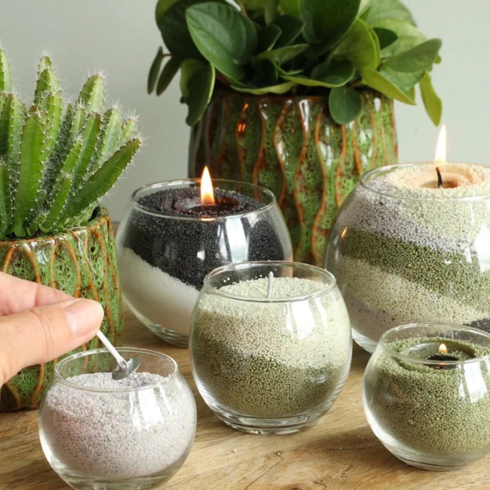 Sandela customizable DIY candle kit with ultra-fine sand, wicks, and fragrance options 4