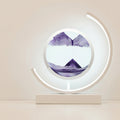 Dimmable 3D quicksand art table lamp with flowing sand and ambient LED light