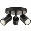 Directional adjustable anti-glare LED ceiling spotlight mounted on a contemporary ceiling