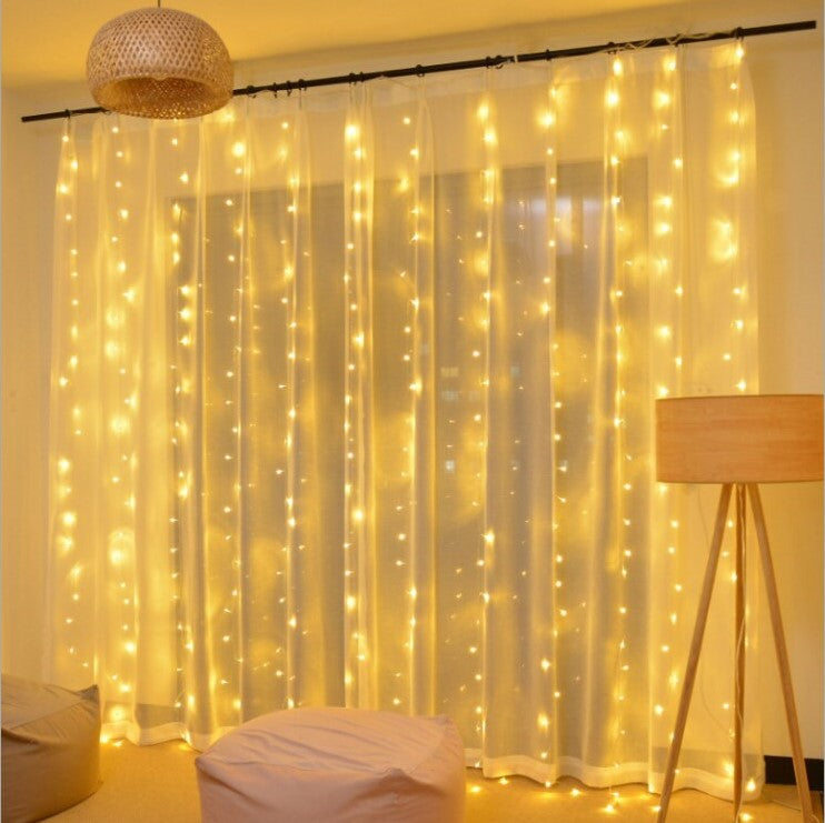 Enchanting Fairy Curtain warm white LED string lights with remote control and 8 lighting modes 15