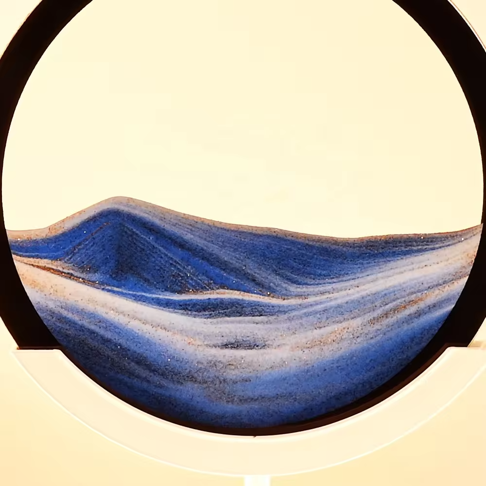 Enchanting Horizon Lamp with mesmerizing sand display and LED light ring 6