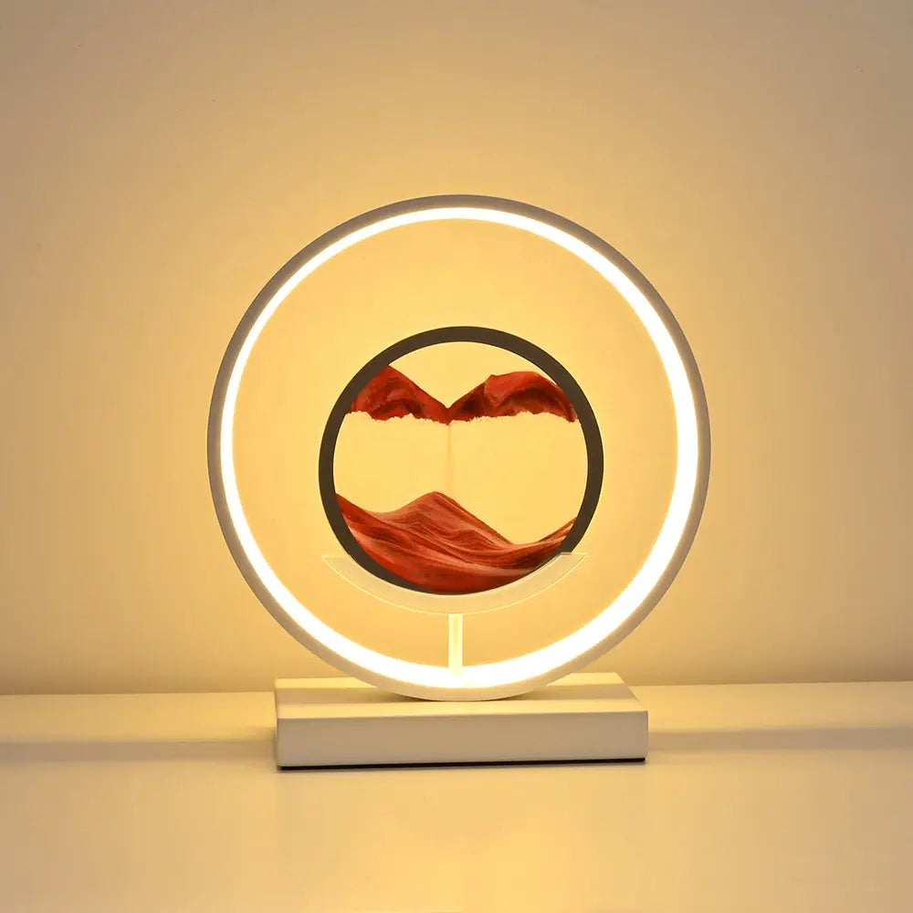 Enchanting Horizon Lamp with mesmerizing sand display and LED light ring 9