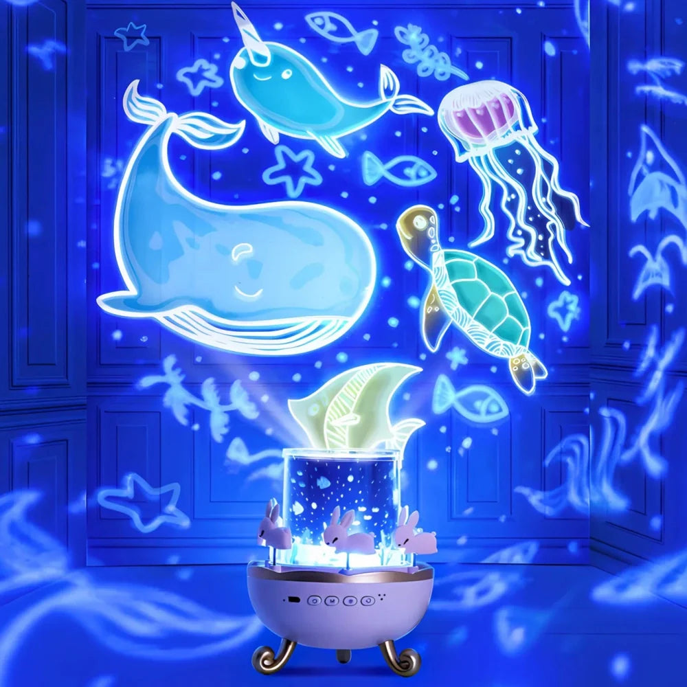Enchanting starry projection light with fairytale scenes and colorful lighting modes for kids bedtime 3