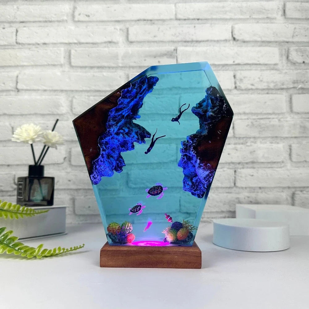 Enchanting WhisperSea Ocean Night Light with 3D resin design and multi-color LED lighting 12