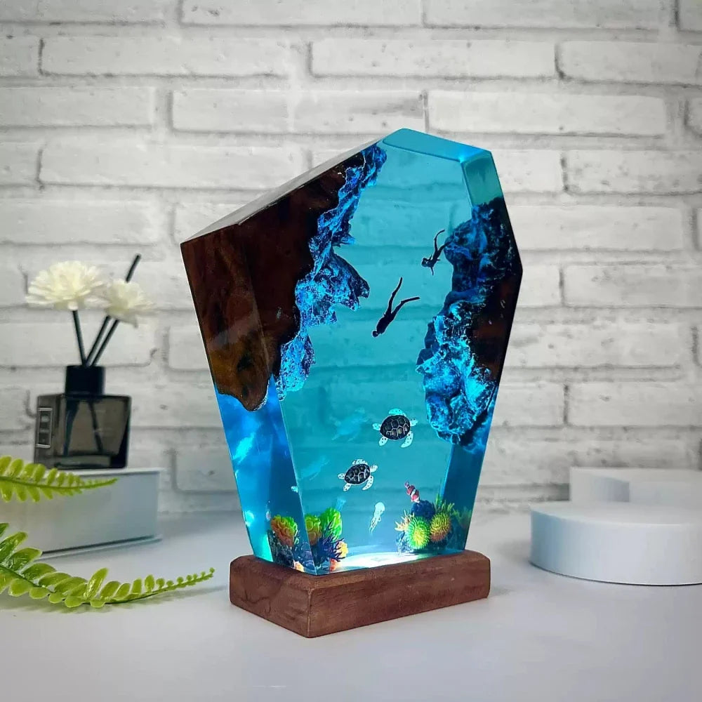 Enchanting WhisperSea Ocean Night Light with 3D resin design and multi-color LED lighting 13