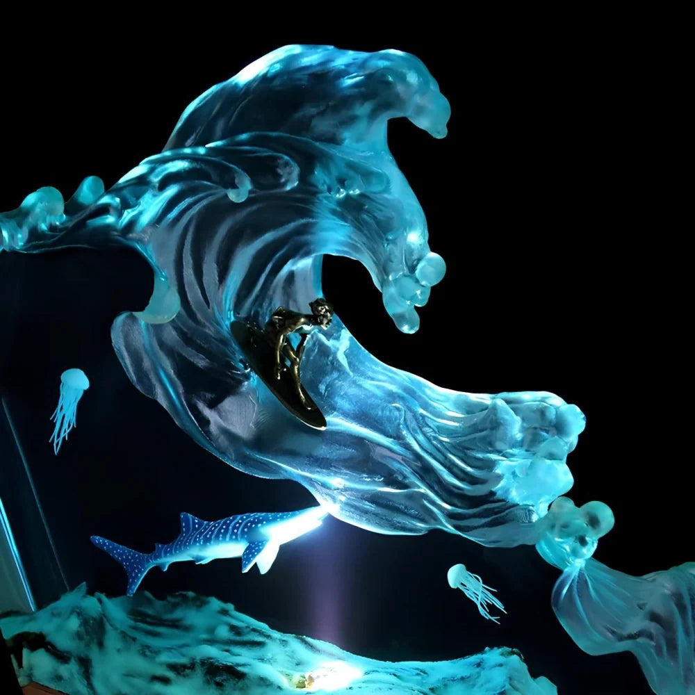 Enchanting WhisperSea Ocean Night Light with 3D resin design and multi-color LED lighting 5