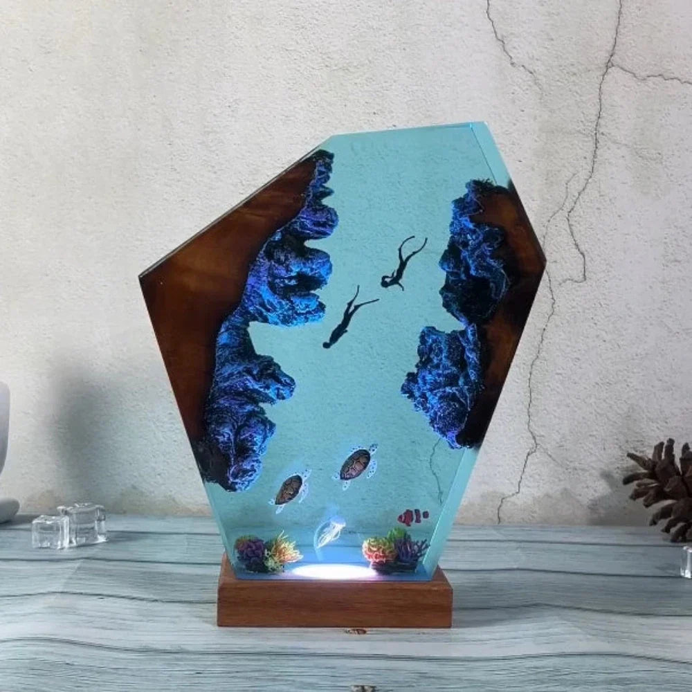 Enchanting WhisperSea Ocean Night Light with 3D resin design and multi-color LED lighting 7