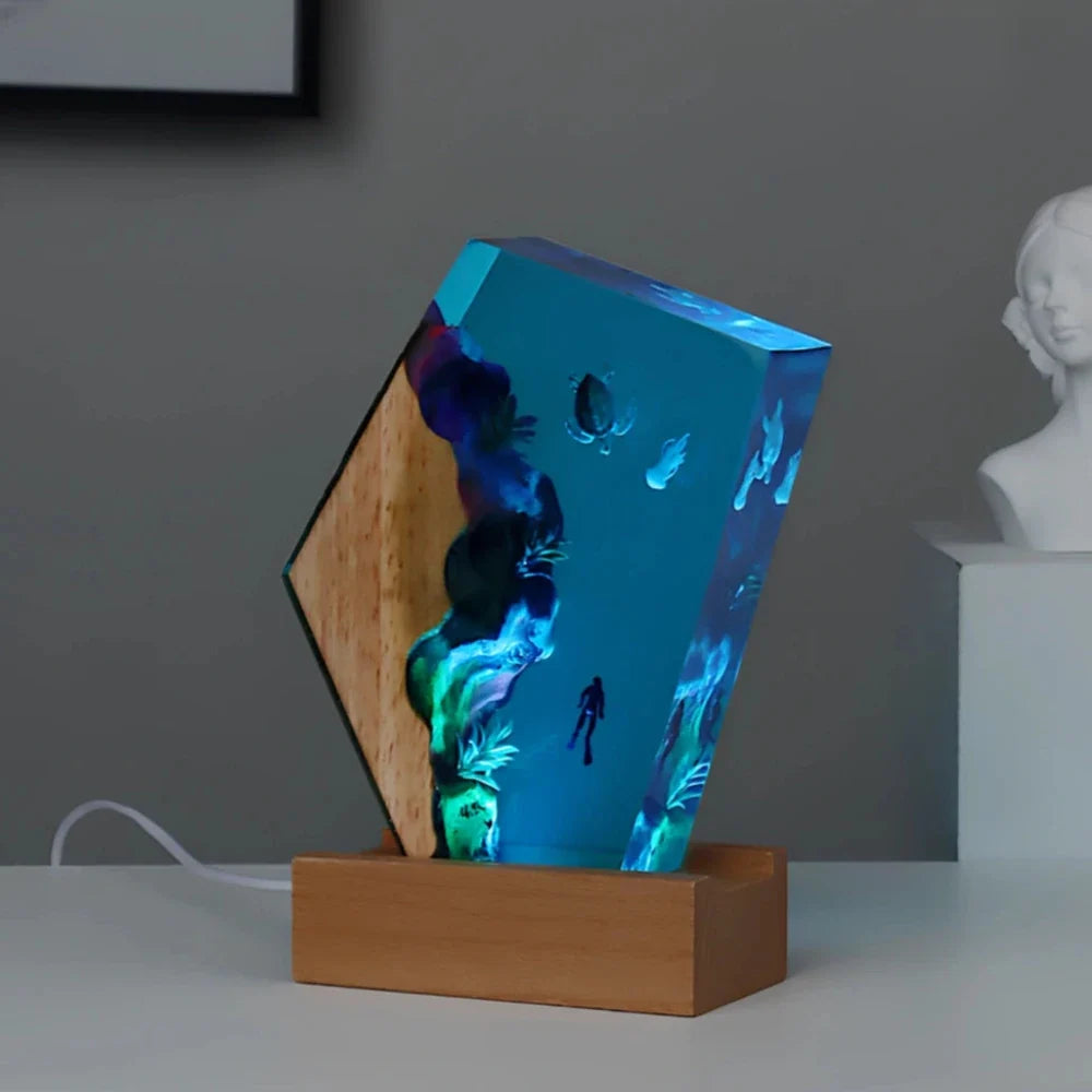 Enchanting WhisperSea Ocean Night Light with 3D resin design and multi-color LED lighting 8