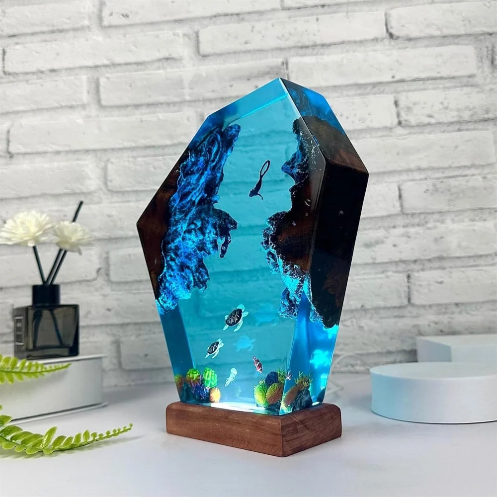 Enchanting WhisperSea Ocean Night Light with 3D resin design and multi-color LED lighting 9