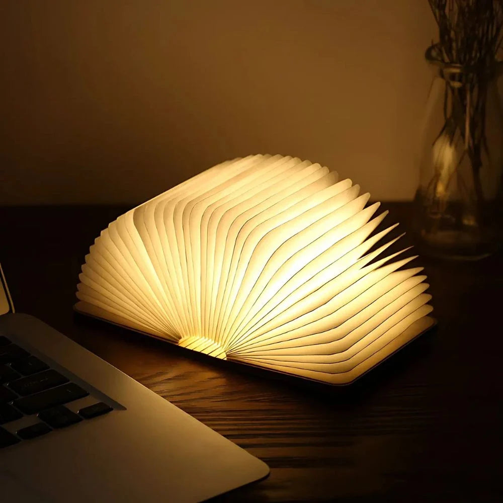 Foldable LumiFold portable LED book lamp with warm white light and 360-degree adjustable design 11