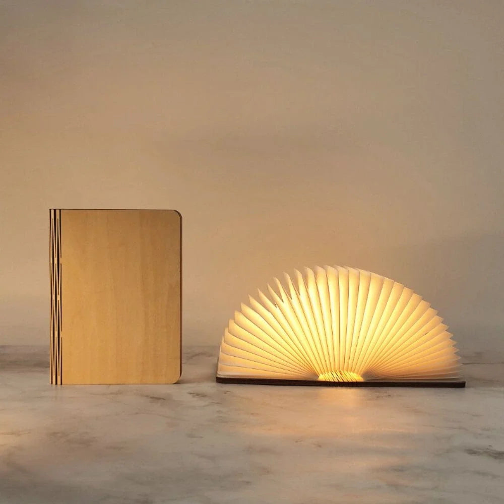 Foldable LumiFold portable LED book lamp with warm white light and 360-degree adjustable design 14