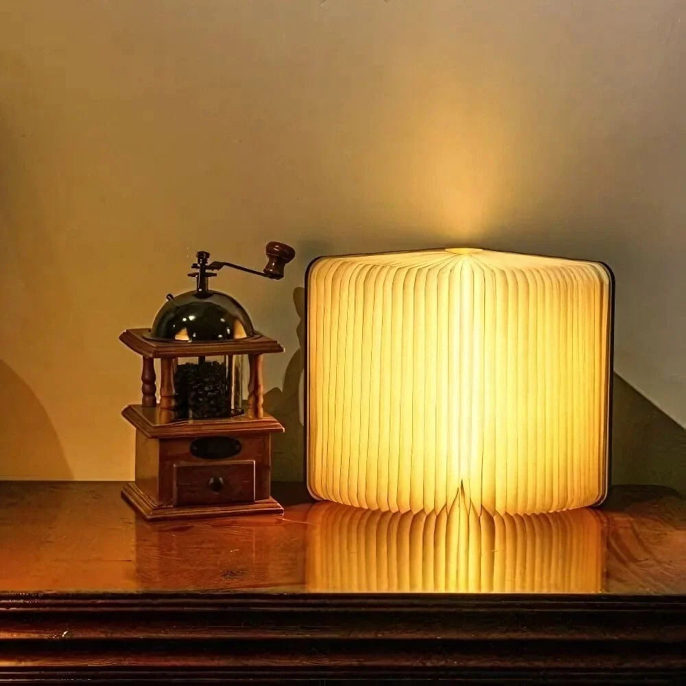 Foldable LumiFold portable LED book lamp with warm white light and 360-degree adjustable design 2