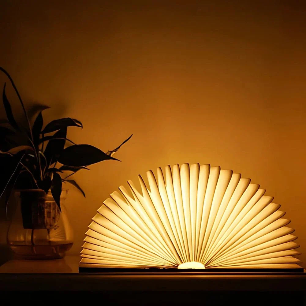 Foldable LumiFold portable LED book lamp with warm white light and 360-degree adjustable design 3