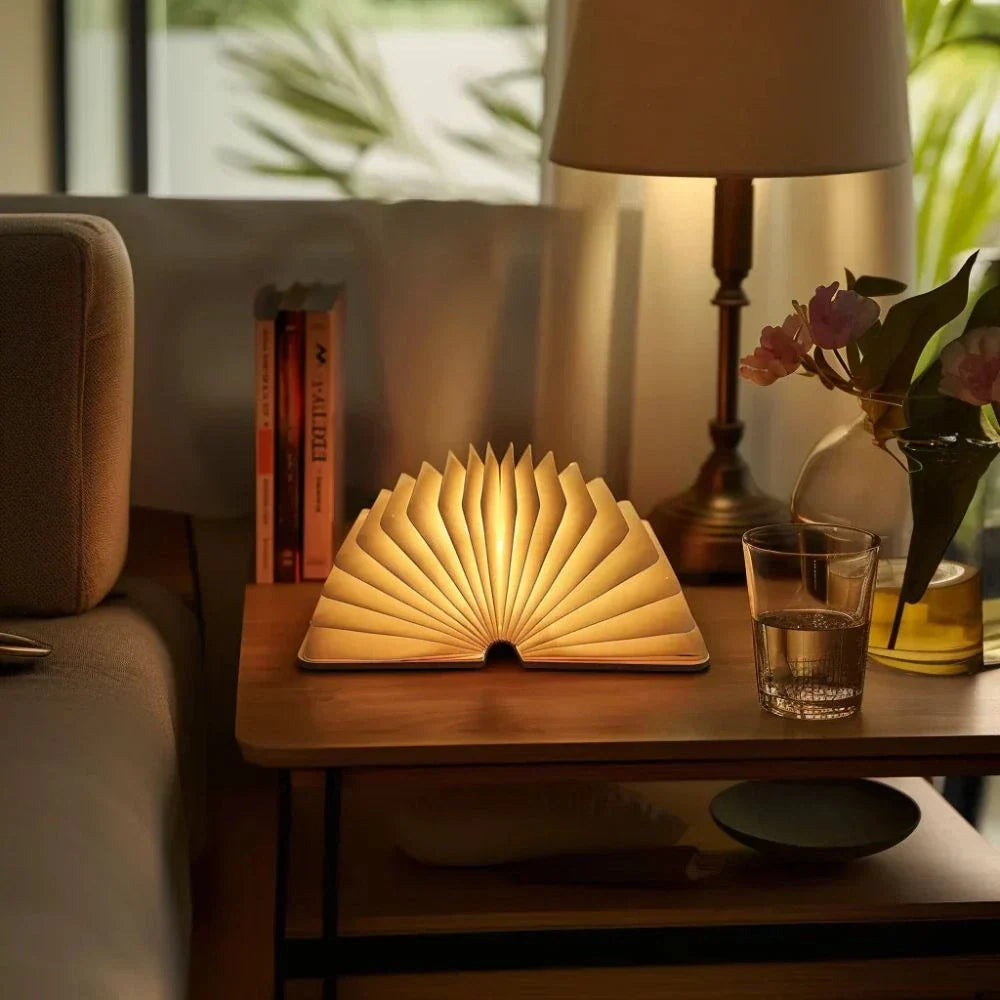 Foldable LumiFold portable LED book lamp with warm white light and 360-degree adjustable design 4