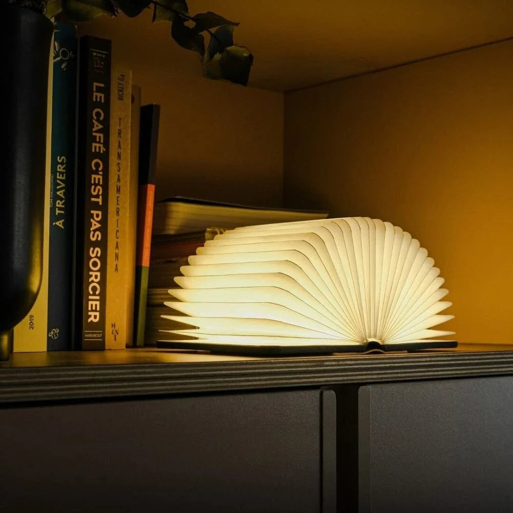 Foldable LumiFold portable LED book lamp with warm white light and 360-degree adjustable design 8