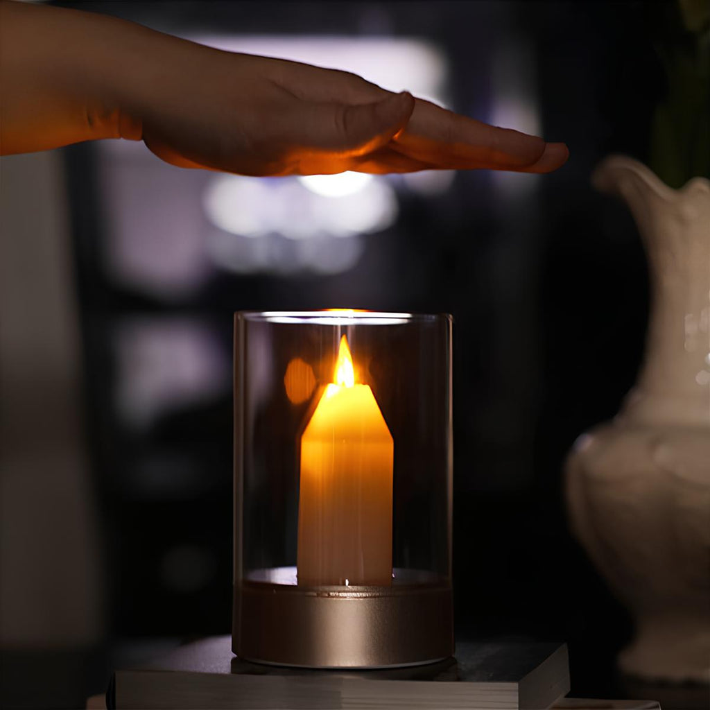 Gesture-controlled Romantica LED candle lamp with warm white flickering glow and hand wave control 2
