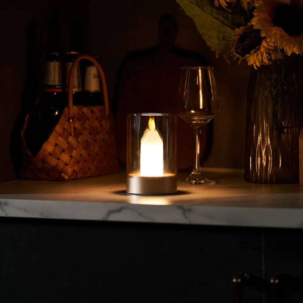 Gesture-controlled Romantica LED candle lamp with warm white flickering glow and hand wave control 3