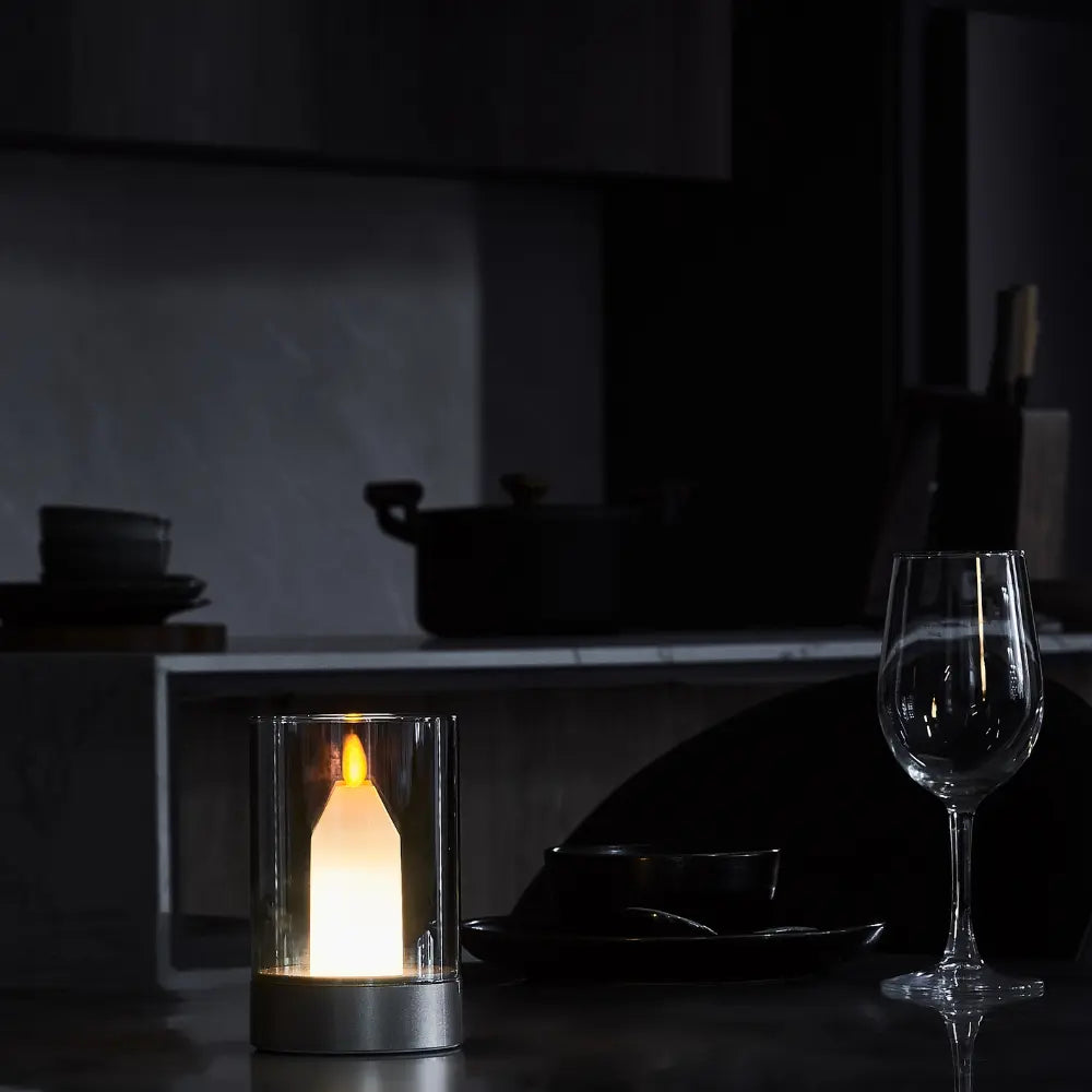 Gesture-controlled Romantica LED candle lamp with warm white flickering glow and hand wave control 7