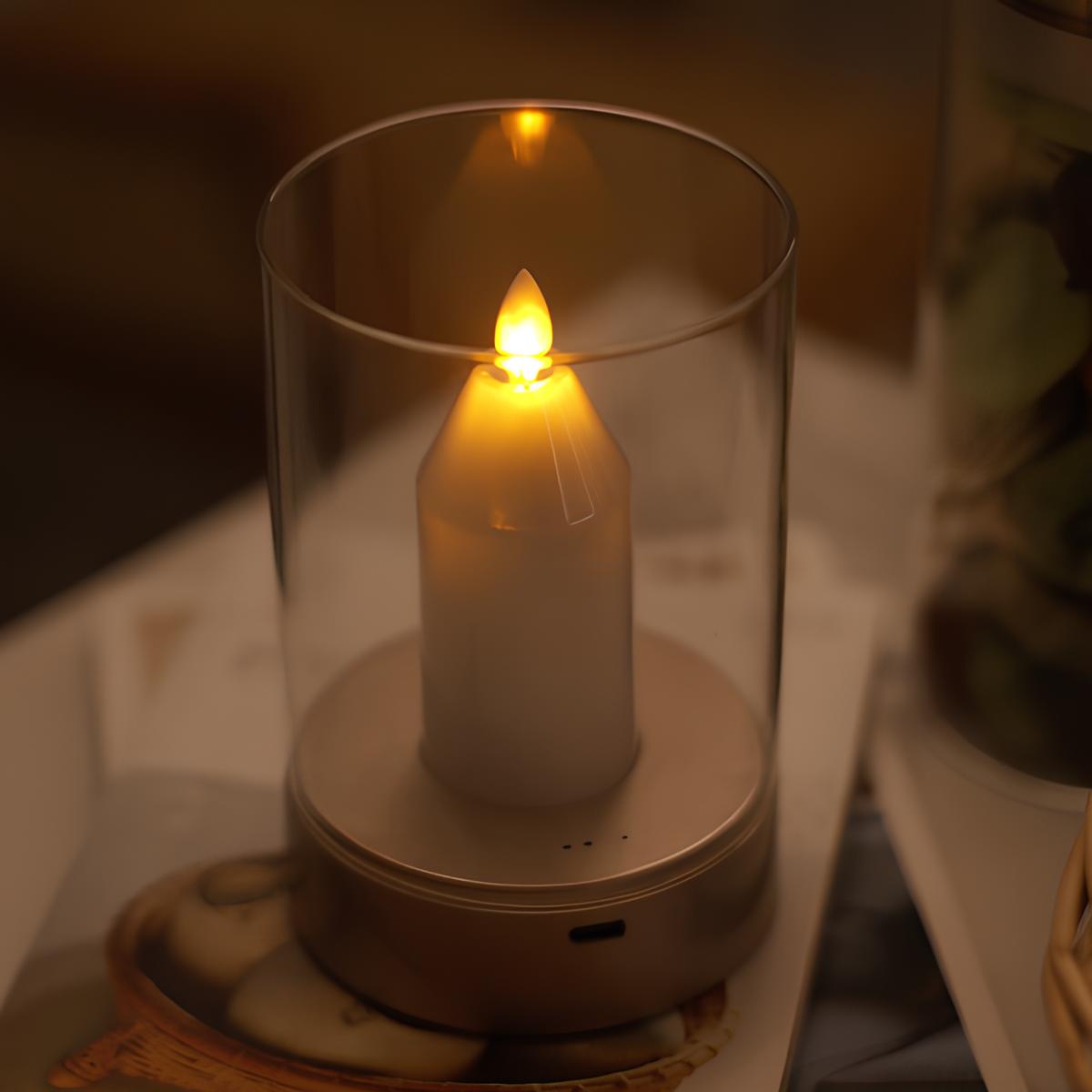 Gesture-controlled Romantica LED candle lamp with warm white flickering glow and hand wave control 8