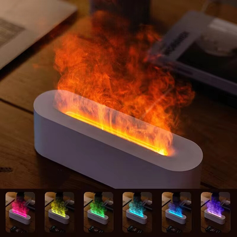 Illuminated color-changing humidifier lamp with 7 vibrant LED colors and essential oil diffusion 6
