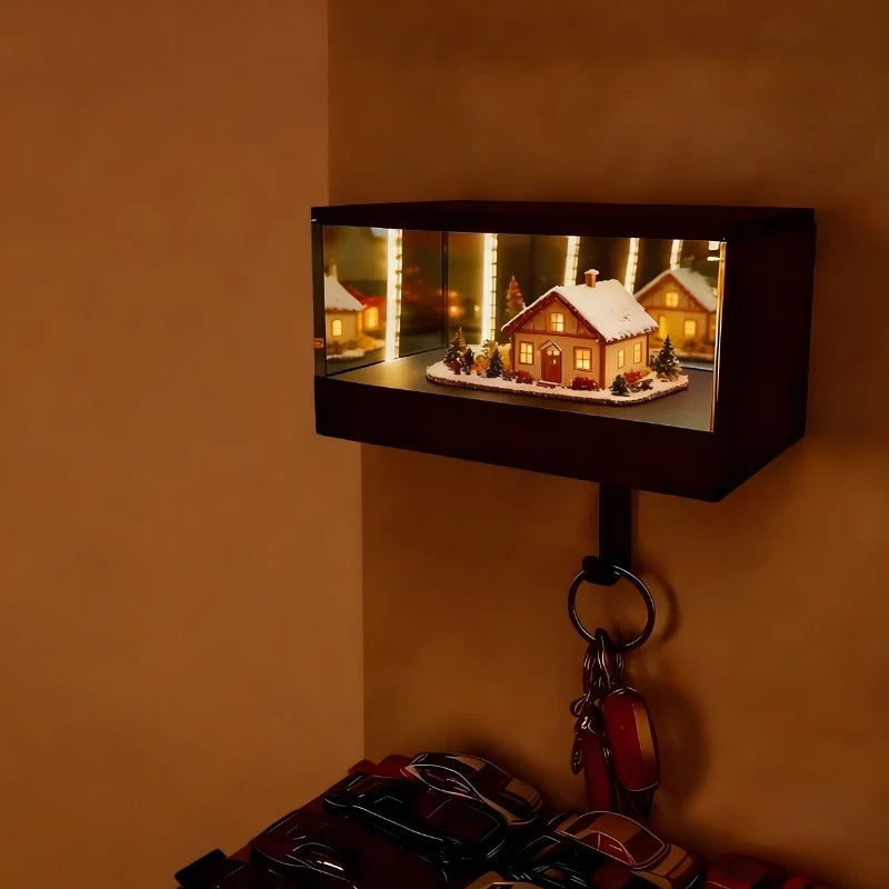 Illuminated Keyfinity smart key hanger with motion sensor and infinite mirror depth effect 12
