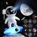 Interactive Astronaut Projection Light with rocket design projecting galaxy scenes and cosmic visuals 3