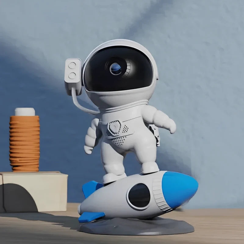 Interactive Astronaut Projection Light with rocket design projecting galaxy scenes and cosmic visuals 5