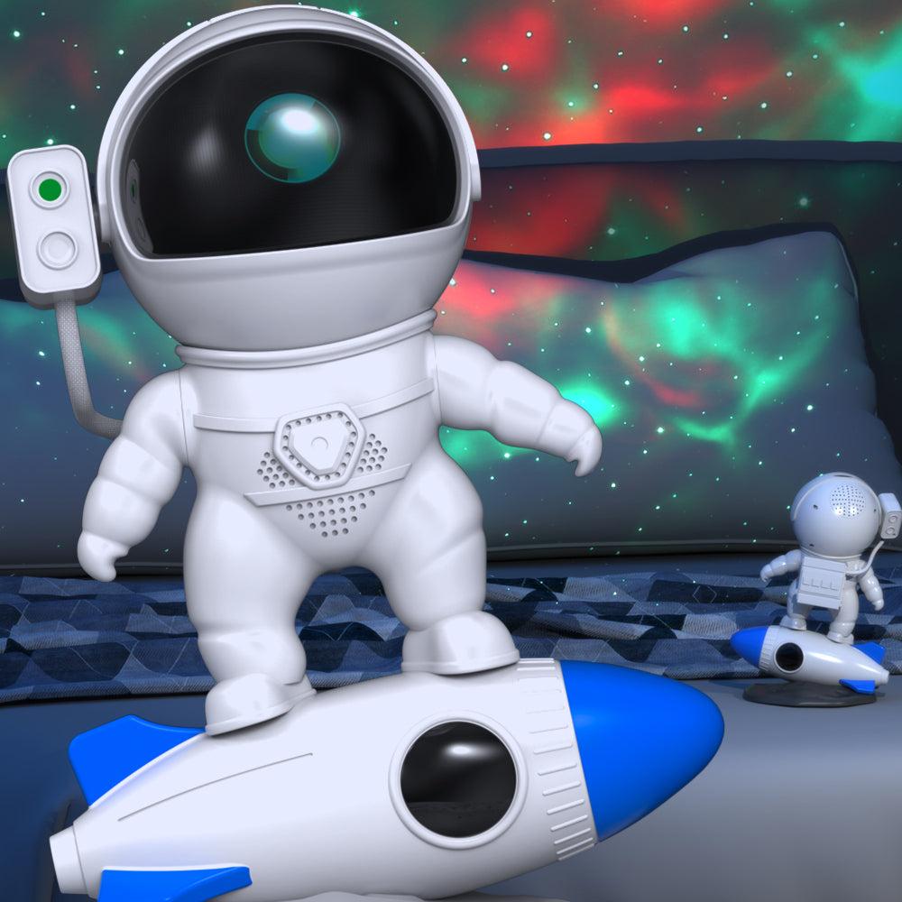 Interactive Astronaut Projection Light with rocket design projecting galaxy scenes and cosmic visuals 7