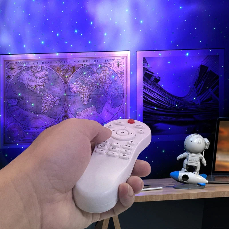 Interactive Astronaut Projection Light with rocket design projecting galaxy scenes and cosmic visuals 8