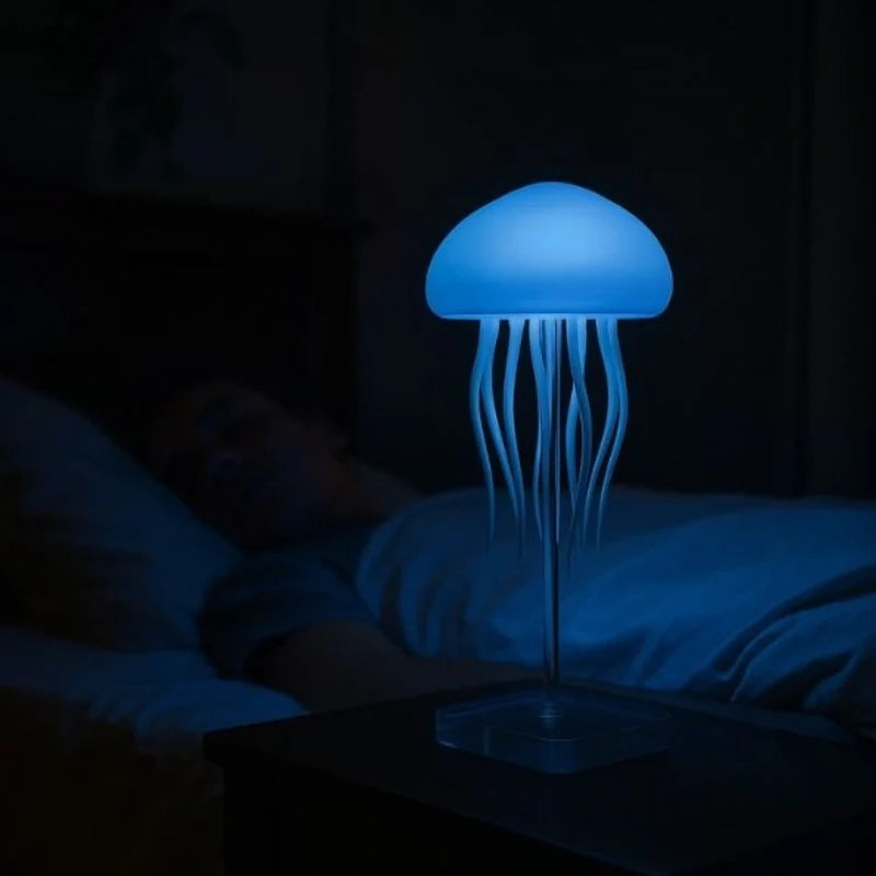 Interactive Medusa Floating Glow jellyfish lamp with dancing tentacles and multicolor LED display 3