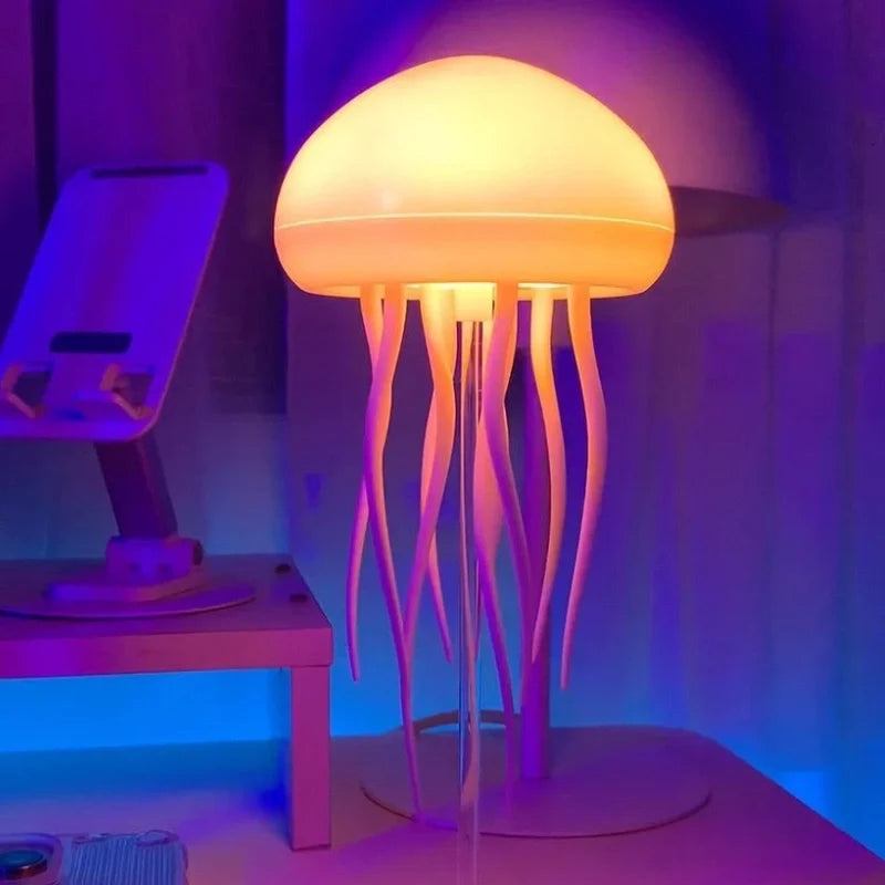 Interactive Medusa Floating Glow jellyfish lamp with dancing tentacles and multicolor LED display 4