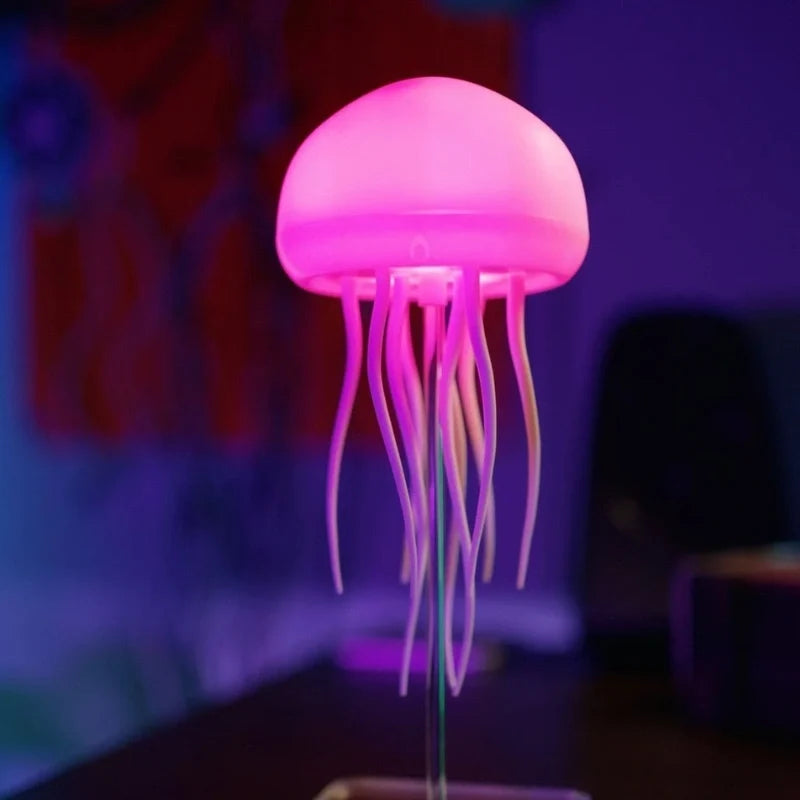 Interactive Medusa Floating Glow jellyfish lamp with dancing tentacles and multicolor LED display 6