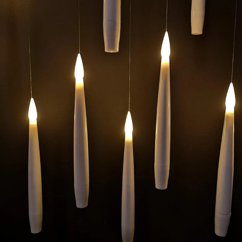 Spellbound floating candles hovering in air with magic wand remote control glowing warm light 12